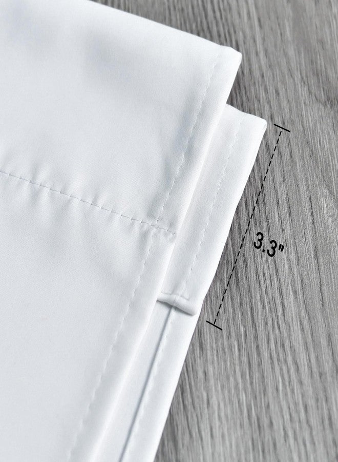 DONREN Pure White Balloon Shades Room Darkening Kitchen Window Curtain - Adjustable Thermal Insulated Tie Up Curtain Panel for Bathroom (42 W x 45 inches Long,1 Panel) - Image 5